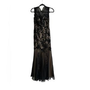 Aspeed Lace Formal Beaded Long Tulle Dress Size S